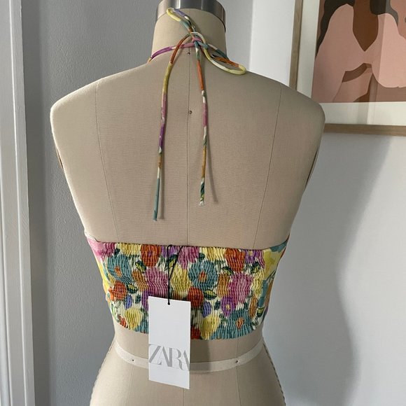 ZARA Floral Printed Crop Top | US S | NWT - Picture 4 of 6